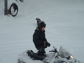 First Winter Skidoo Ride